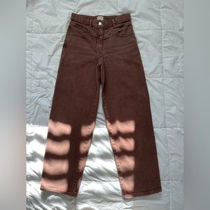 Wilfed free brown Melina Twill Fabric pants size 2